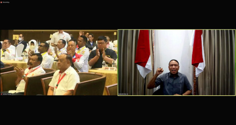 Rakernas KONI Pusat, Menpora Amali Ingin Regulasi Fokus Dijalankan untuk Cetak Atlet Nasional