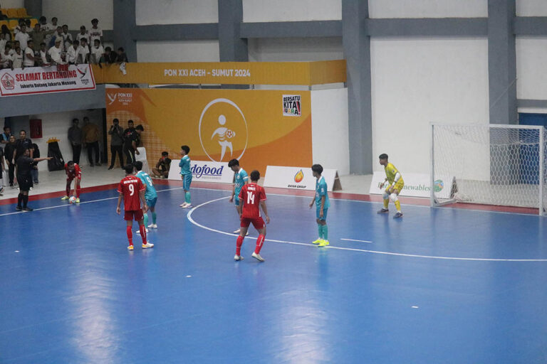 Laga Perdana Kontingen Sulbar di PON 2024, Tim Futsal Sulbar Vs Tim DKI