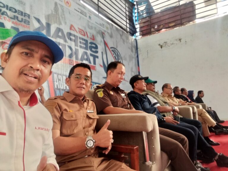 Pengurus KONI Sulbar Hadiri Pembukaan Liga Sepak Takraw Indonesia Regional Sulawesi 2026