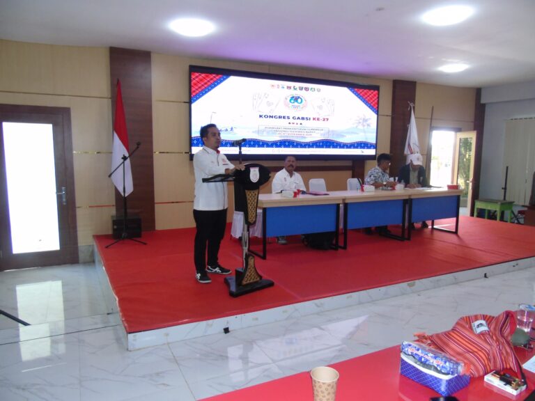 Mewakili Ketua Umum KONI Pusat, Sekum KONI Sulbar Sampaikan Sambutan pada Kongres XXVII PB GABSI Indonesia